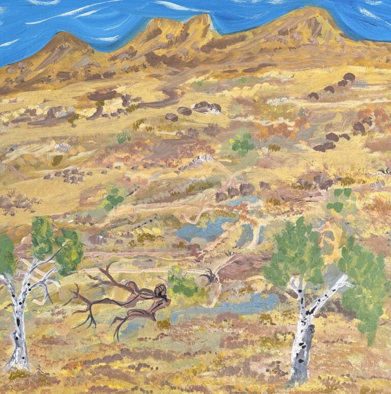 My Grandmothers Country-Elizabeth Ngwarra Bonney - Painting - Elizabeth Ngwarraye  Bonney