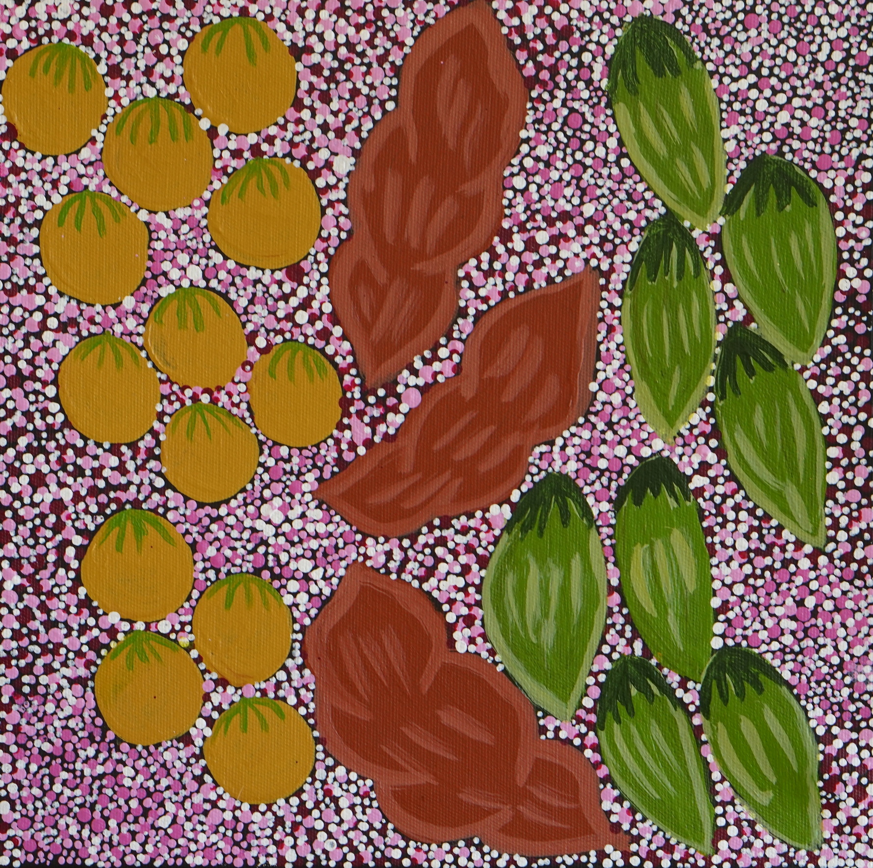 Summer Bush Tucker - Painting - Bronwyn Kemarre Butcher