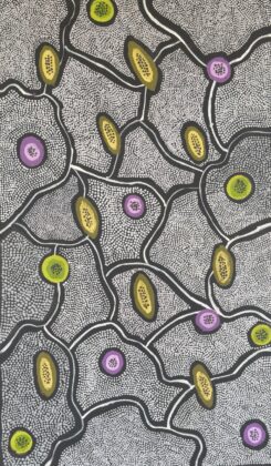 Ntang (Edible Seeds) - Painting - Bronwyn Kemarre Butcher