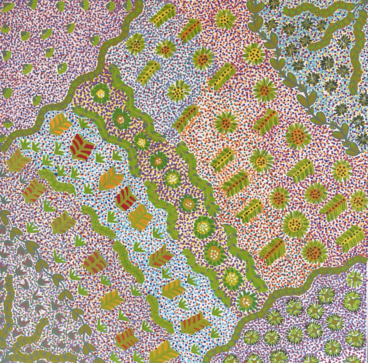 Bush Medicine Plants - Painting - Bettrina Pula Bundey