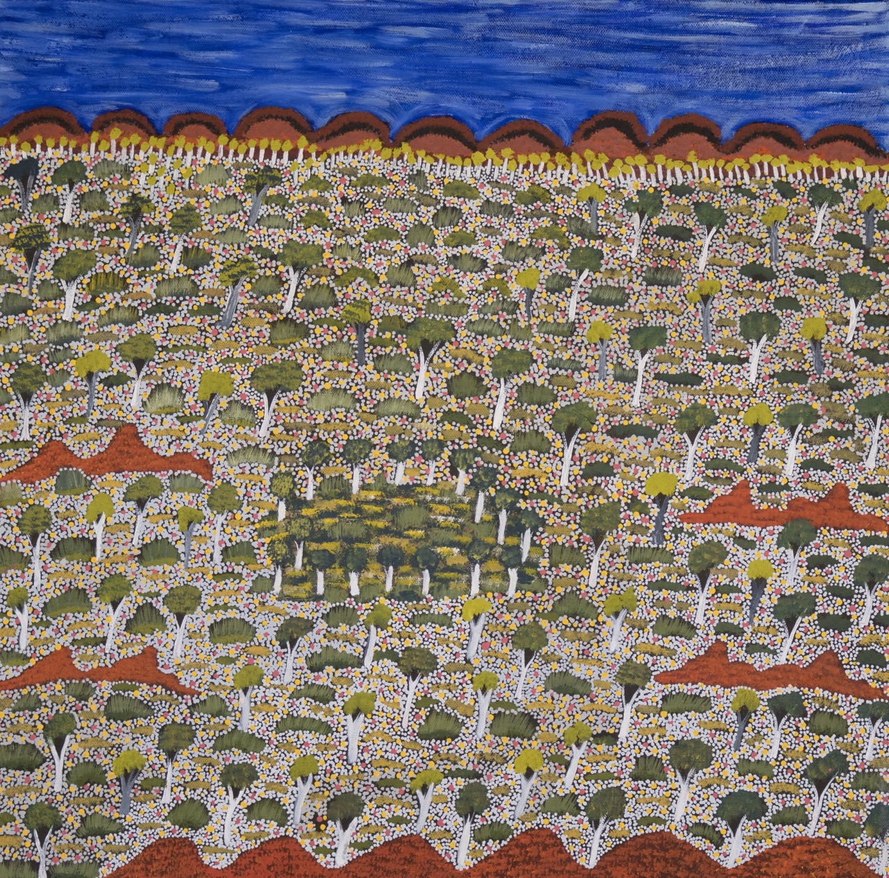 Denise Ngwarraye Bonney - Tijamburra, My Grandmothers Country - Painting - Denise Ngwarraye Bonney
