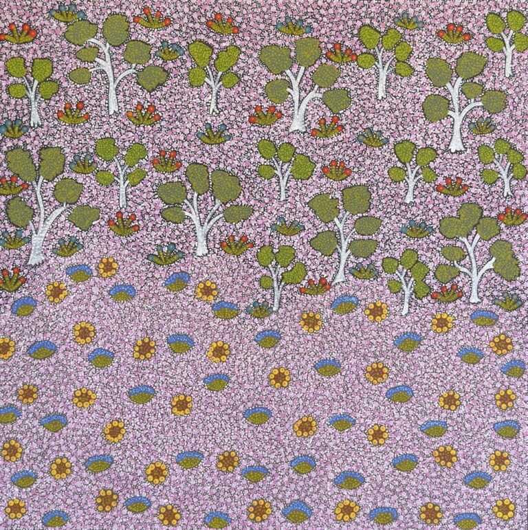 Alana Ngwarraye Holmes - Wild Flowers - Painting - Alana  Ngwarraye Holmes