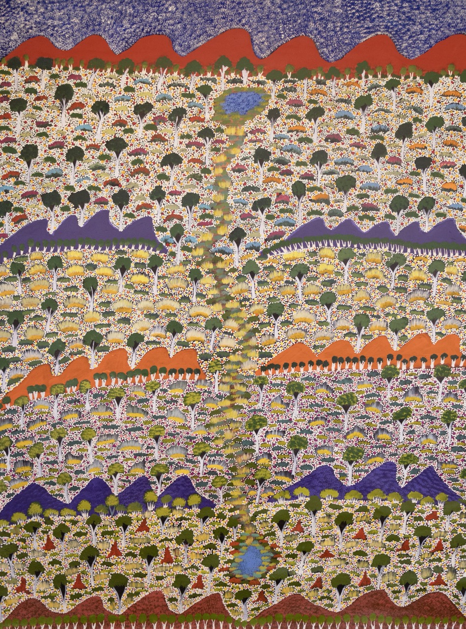 Denise Ngwarraye Bonney - Tijamburra, My Grandmothers Country - Painting - Denise Ngwarraye Bonney
