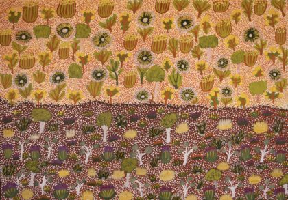 Leanne Pula Teece - Arrweneng (bush passion flower) - Painting - Leanne Pula Teece