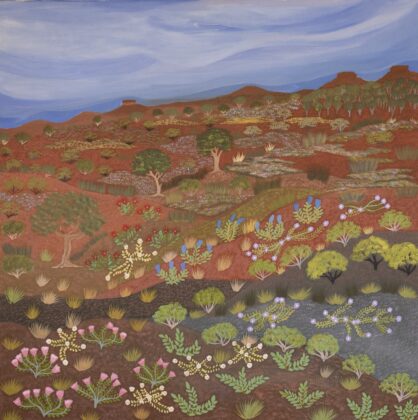 Kathleen Nanima Rambler - Awerle Anatye (Yam Plant) - Painting - Kathleen Nanima Rambler