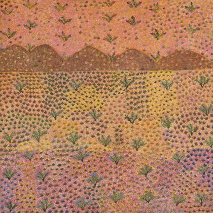 Nancy Pitjara Frank - Bush Flowers - Painting - Nancy Pitjara Frank
