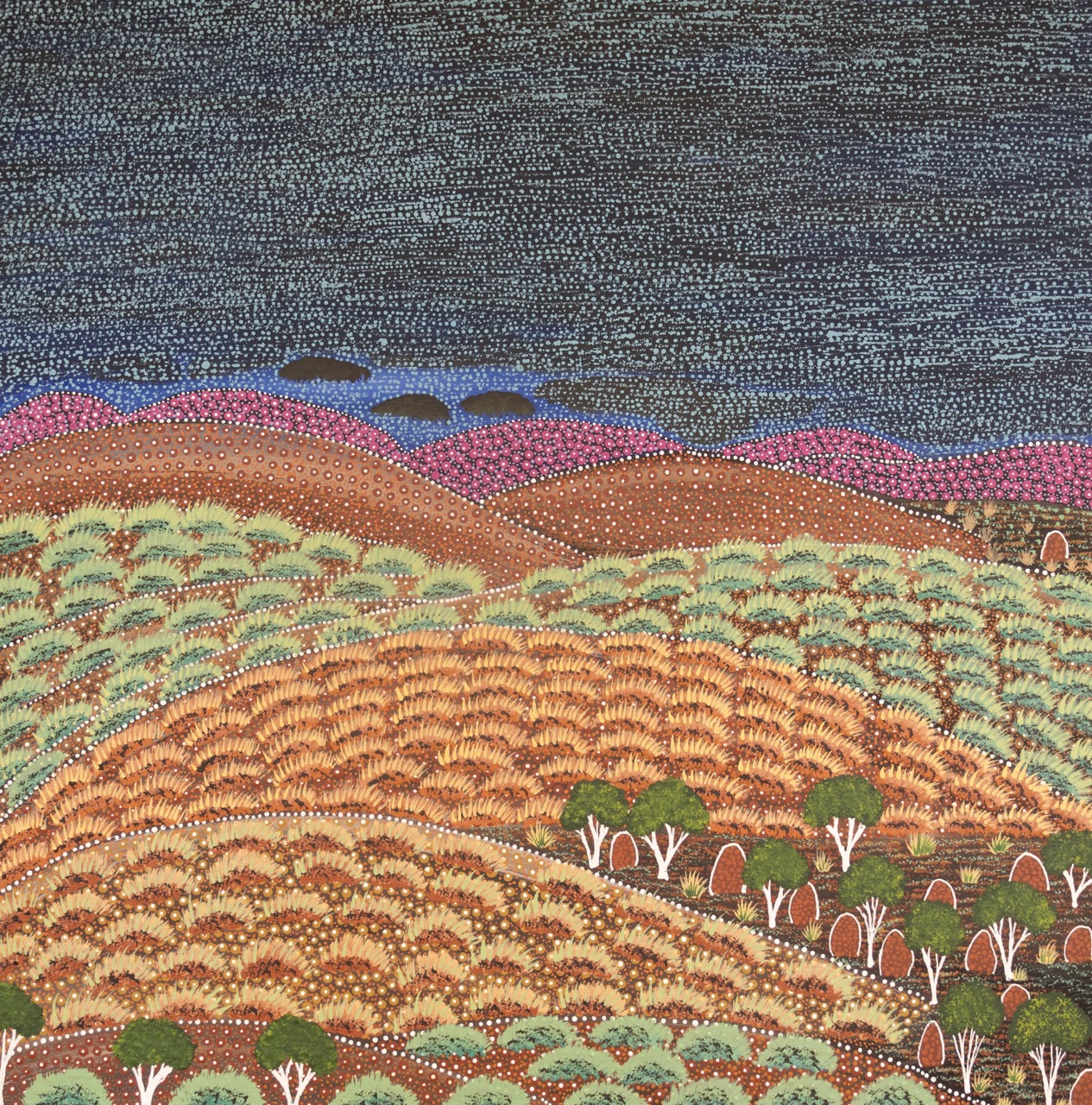 Jacinta Pula Morrison - View of Country - Painting - Jacinta Pula Morrison