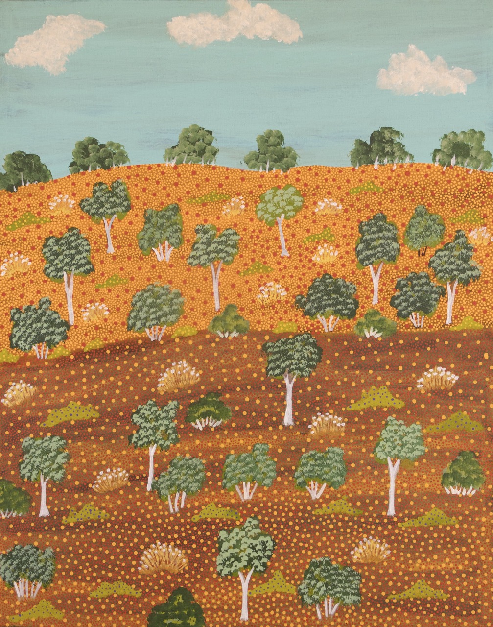 Alec Pula Lewis - View of Country - Painting - Alec Pula Lewis