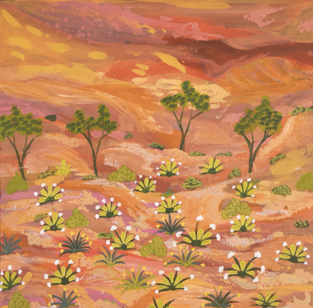 Elizabeth Ngwarraye Bonney - Bush Tobacco - Painting - Elizabeth Ngwarraye  Bonney