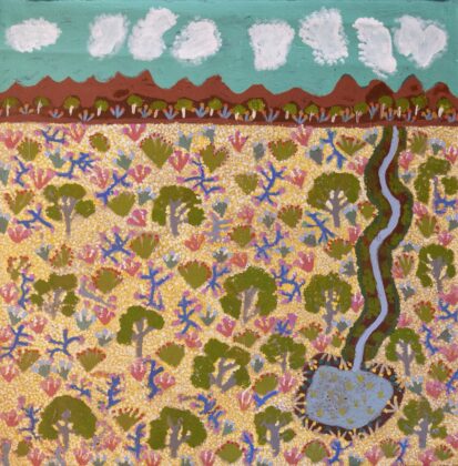 Susan Ngwarraye Philomac - Spring Creek - Painting - Susan  Ngwarraye Philomac
