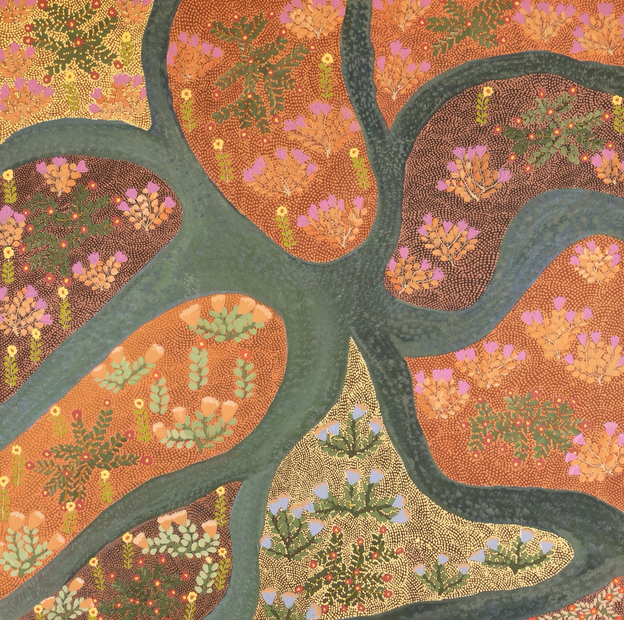 Kathleen Nanima Rambler - Creek Bed Running - Painting - Kathleen Nanima Rambler