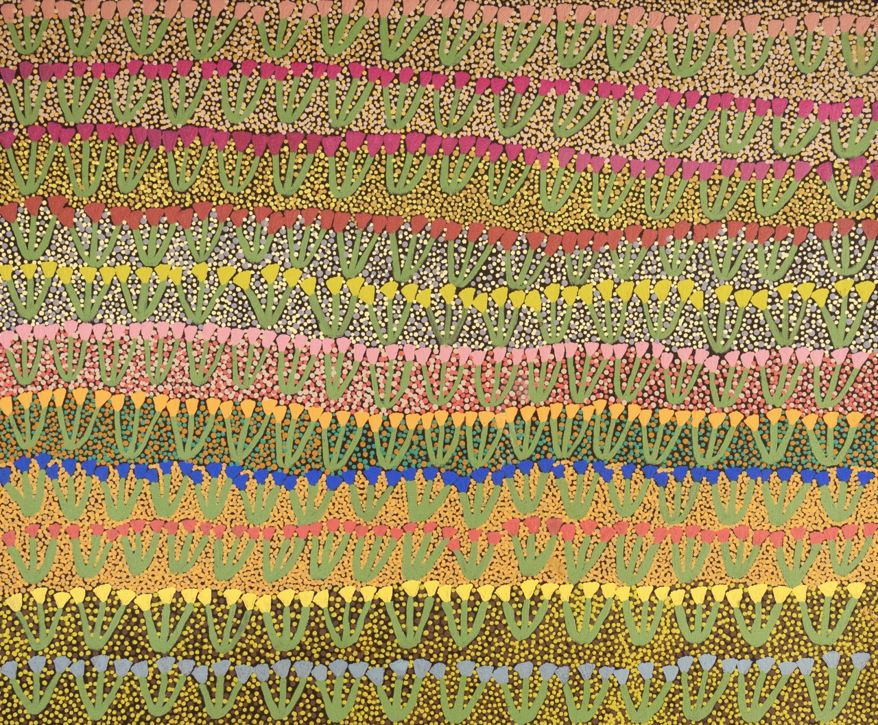 Minnie Ngwarraye Bonney - Artna Alpeyt (Bush Flowers) - Painting - Minnie Ngwarraye Morton