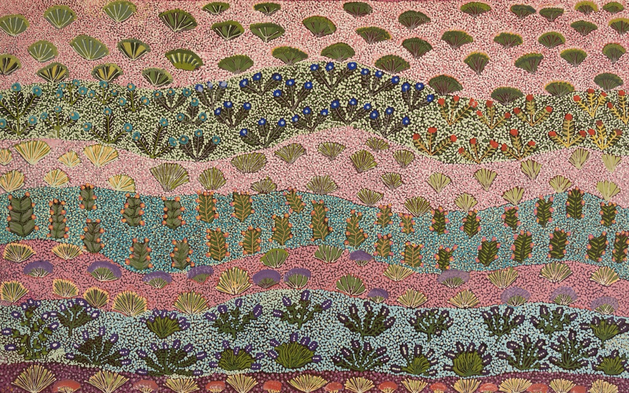 Julieanne Ngwarraye Morton - Atyenh Amper (My Country) My Bush Medicine - Painting - Julieanne Ngwarraye Morton