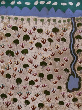 Susan Ngwarraye Philomac - Spring Creek - Works On Paper - Susan  Ngwarraye Philomac