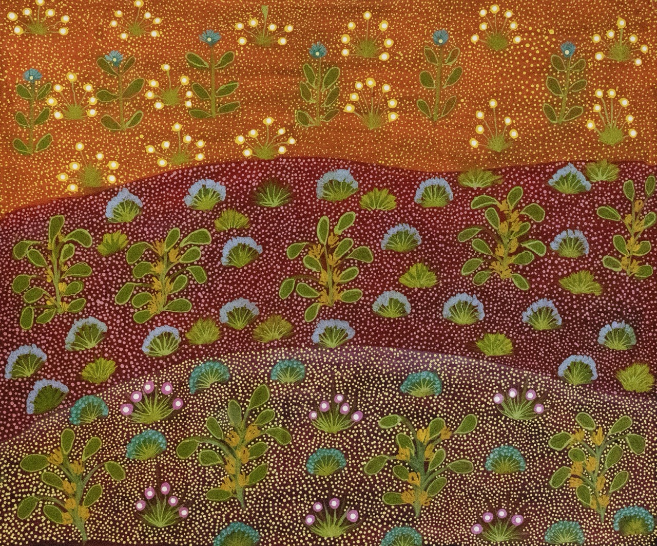 Latoya Ngwarraye Petrick - Artna Alpeyt (Bush Flowers) - Painting - Latoya  Ngwarraye Petrick
