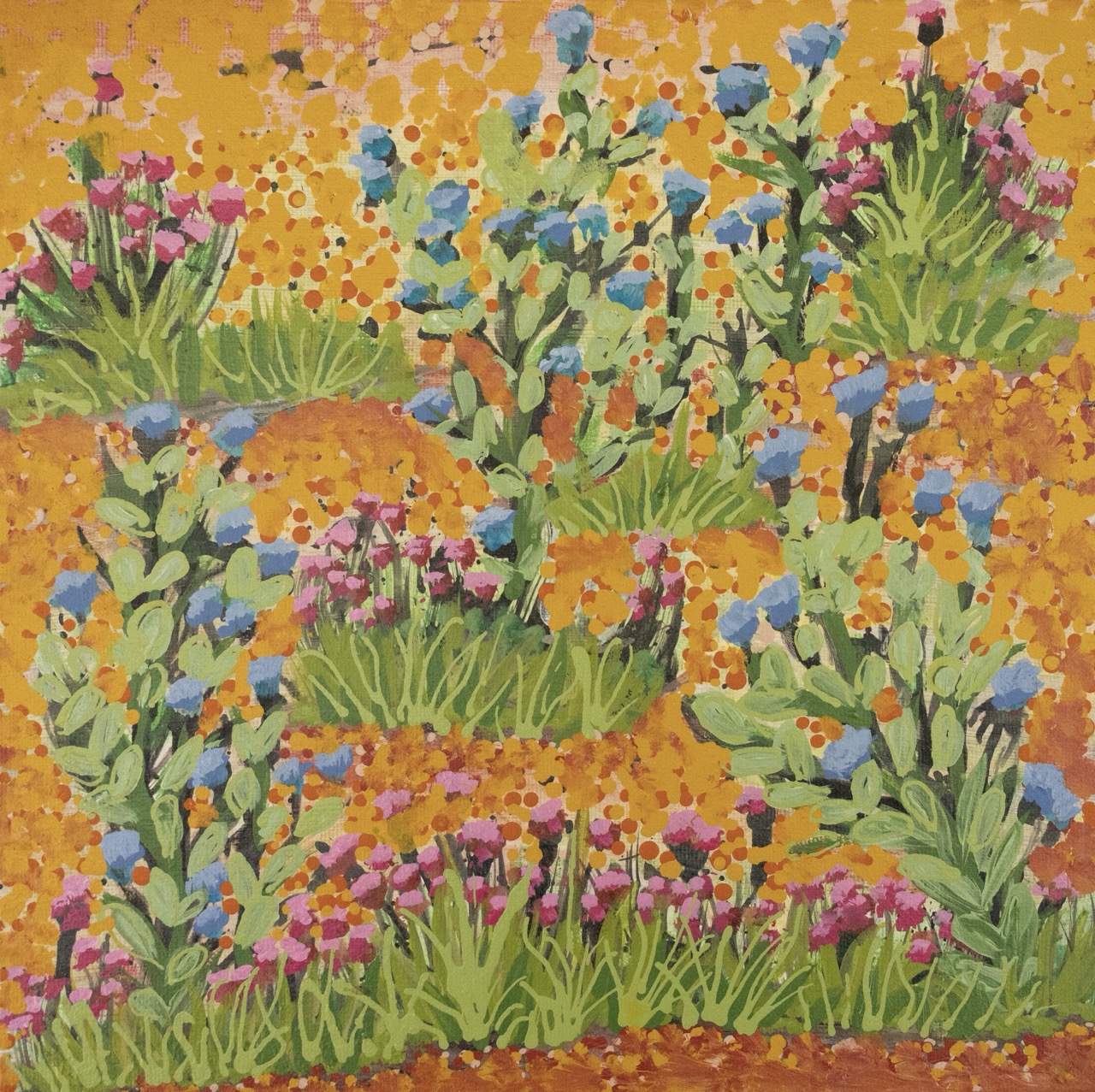 Elizabeth Ngwarraye Bonney - Flowers and Fairies - Painting - Elizabeth Ngwarraye  Bonney