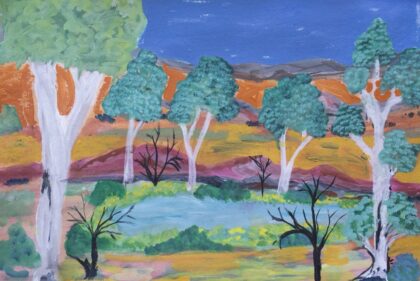 Elizabeth Ngwarraye Bonney - Tijamburra, My Homeland - Works On Paper - Elizabeth Ngwarraye  Bonney