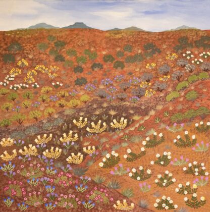 Kathleen Nanima Rambler - Storm at Barrow Creek - Painting - Kathleen Nanima Rambler