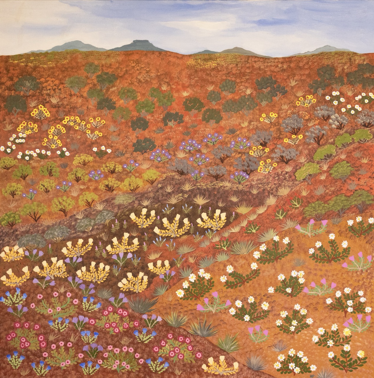 Kathleen Nanima Rambler - Storm at Barrow Creek - Painting - Kathleen Nanima Rambler