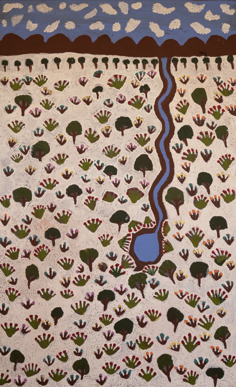 Susan Ngwarraye Philomac - Spring Creek - Painting - Susan  Ngwarraye Philomac