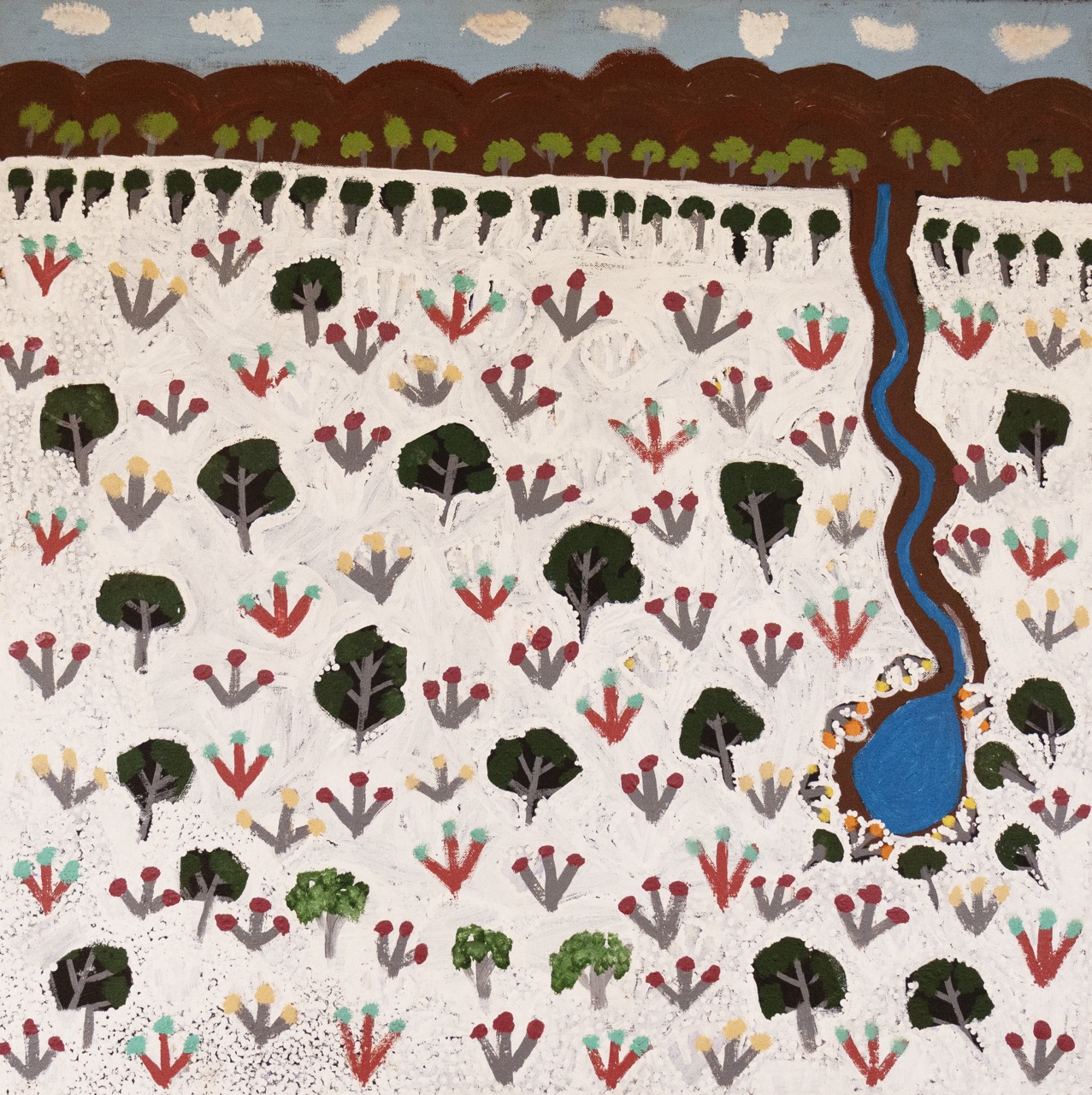 Susan Ngwarraye Philomac - Spring Creek - Painting - Susan  Ngwarraye Philomac