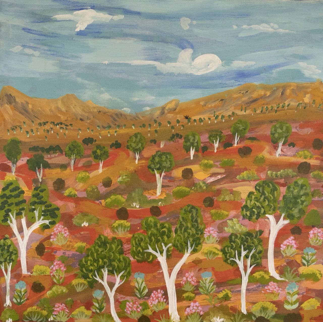 Elizabeth Ngwarraye Bonney - Penh Artna Rwa (After Bushfire) - Painting - Elizabeth Ngwarraye  Bonney