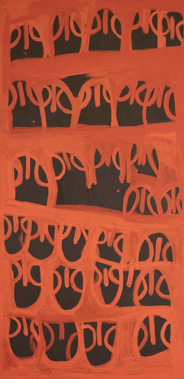 Maisie Petyarre Bundey - Anhelengkw (Emu) Dreaming - Painting - Maisie Petyarre  Bundey