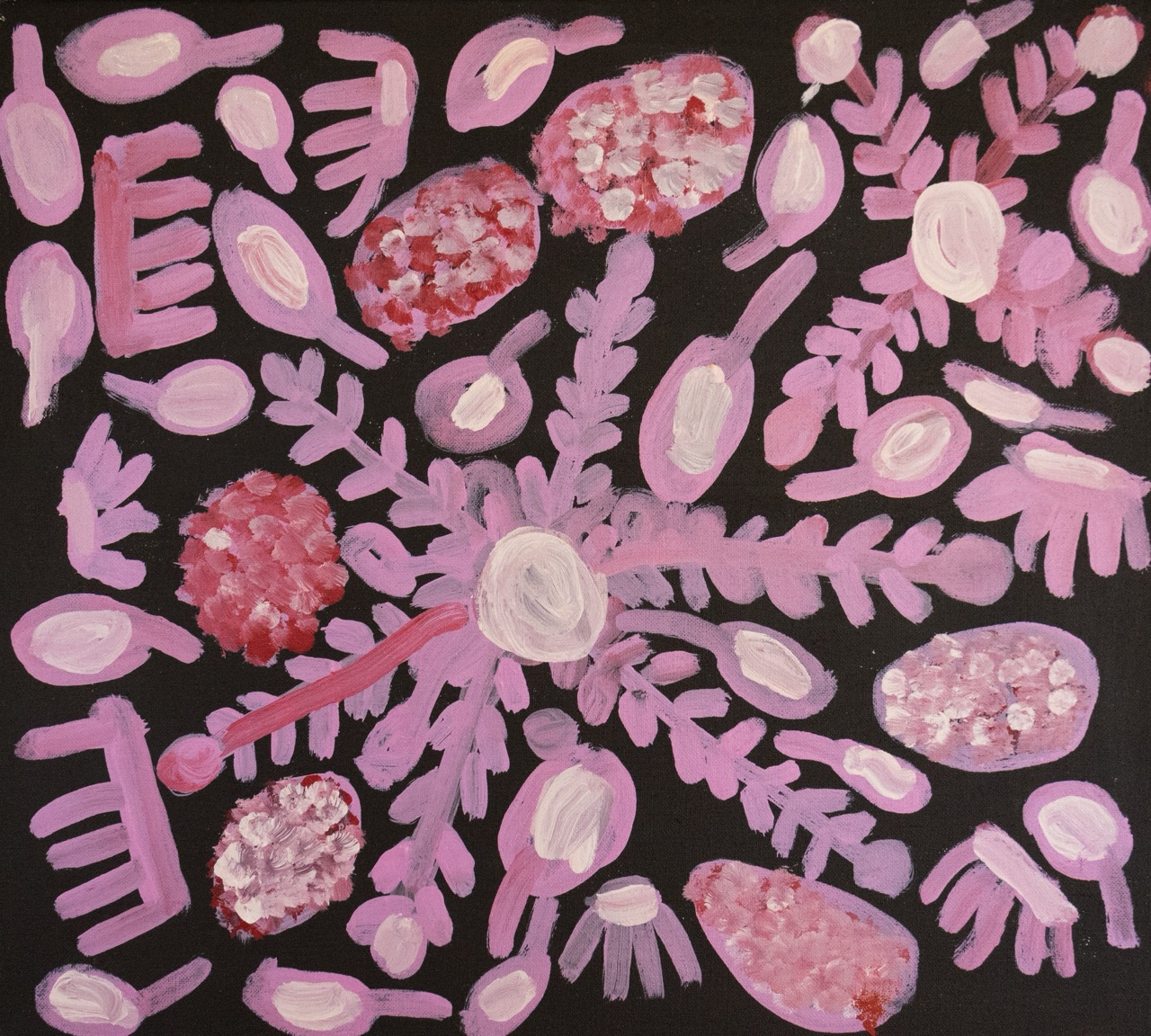 Maisie Petyarre Bundey - Artna Tyap (Bush Tucker) - Painting - Maisie Petyarre  Bundey