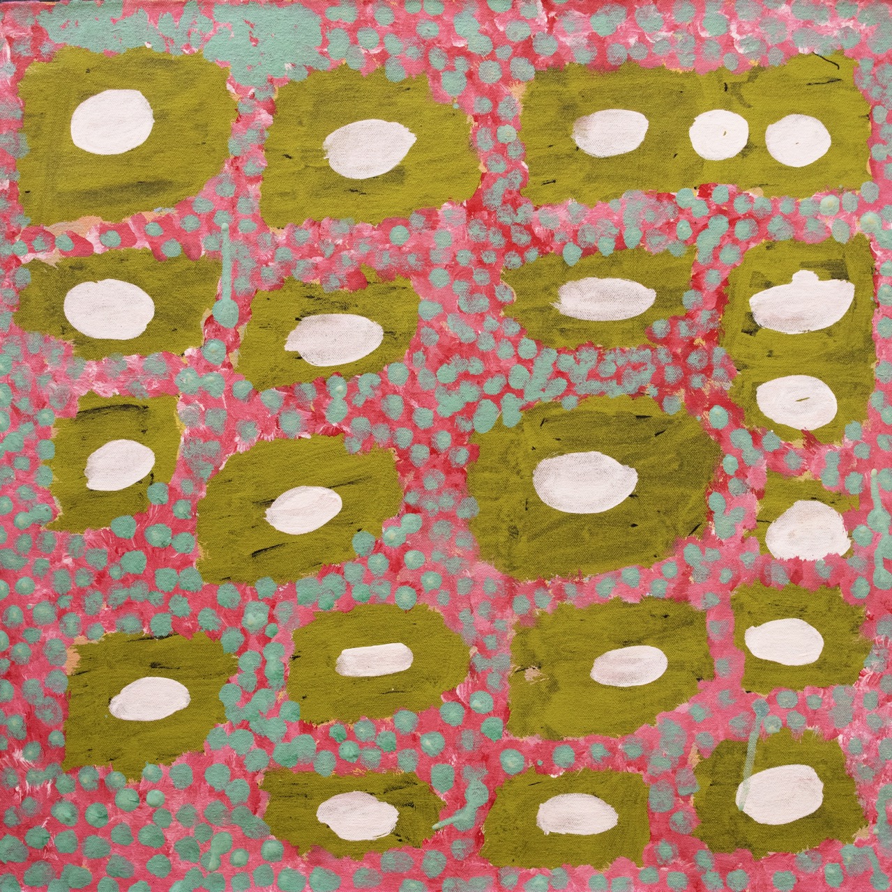 Bush Tucker - Maisie Petyarre Bundey;- - Painting - Maisie Petyarre  Bundey