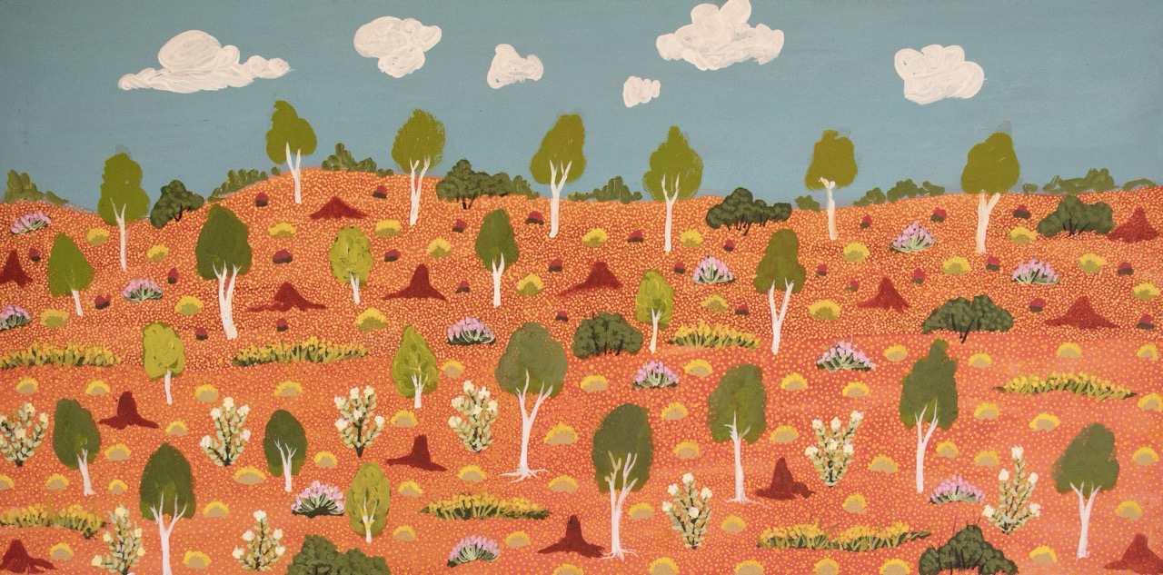 Alec Pula Lewis - Atyenh Amer Areyel Amper (My View of Country) - Painting - Alec  Pula Lewis