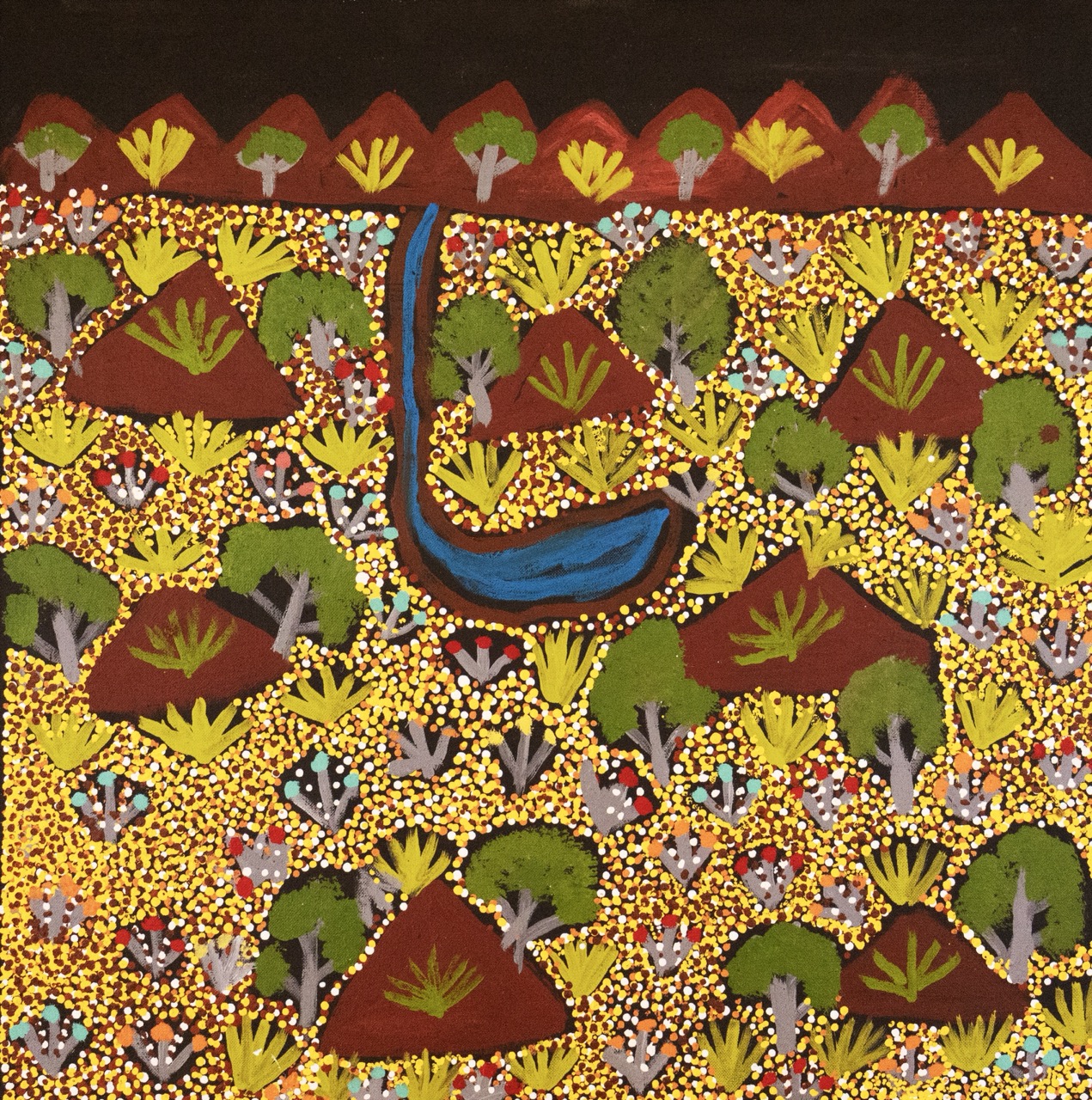 Susan Ngwarraye Philomac - Spring Creek - Painting - Susan  Ngwarraye Philomac