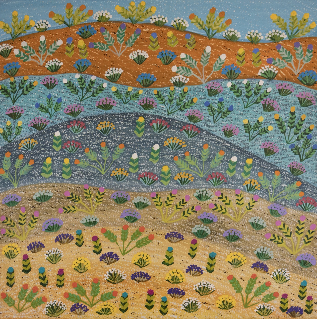Michelle Pula Holmes - Kwenkart (Mulga Fuchsia) - Painting - Michelle Pula Holmes