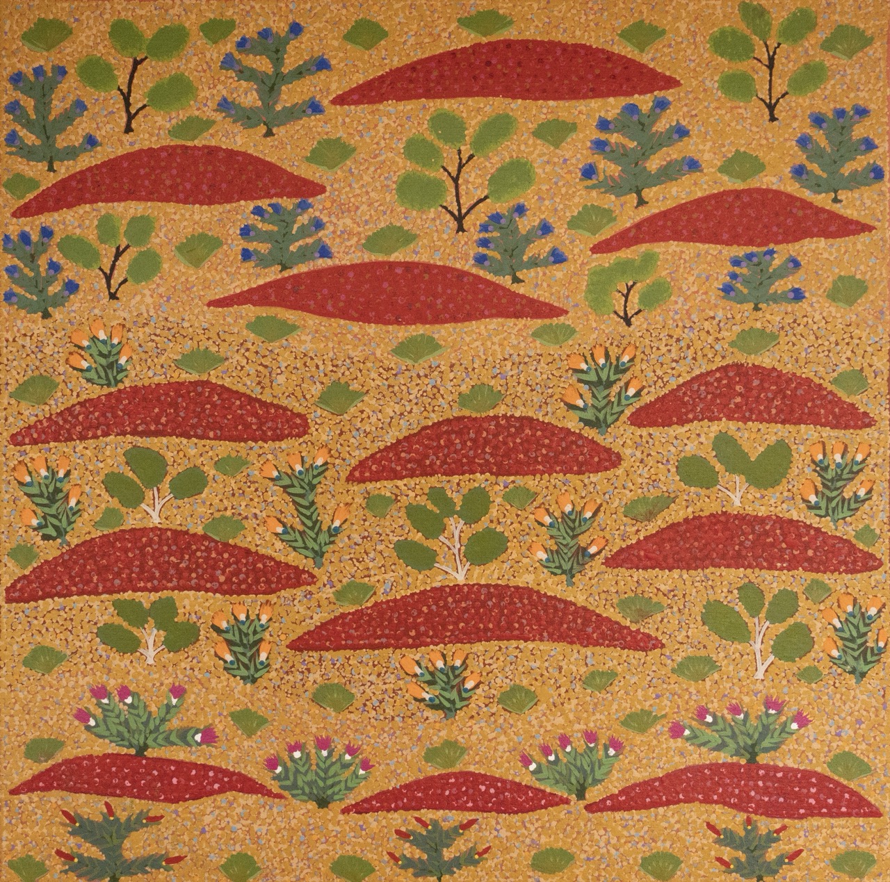 Robina Pitjara Jones - Atyenh Amper (My Country) - Painting - Robina Pitjara Jones