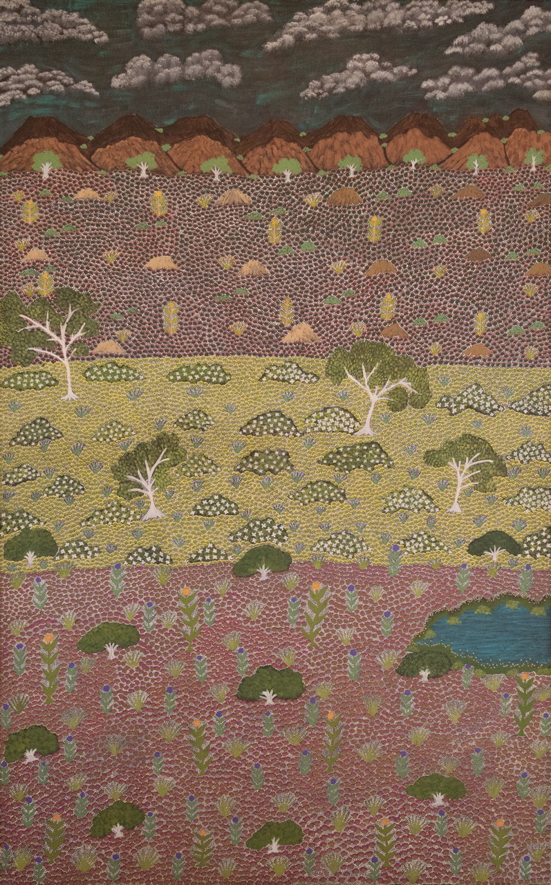 Valerie Kemarre Lewis - Atyenh Amey Amper (My Mothers Country) - Painting - Valerie Kemarre Lewis