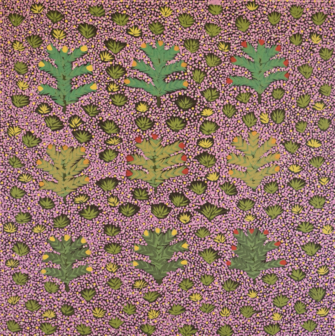 Louise Pula Luck - Artna Alpeyt (Bush Flowers) - Painting - Louise Pula Luck