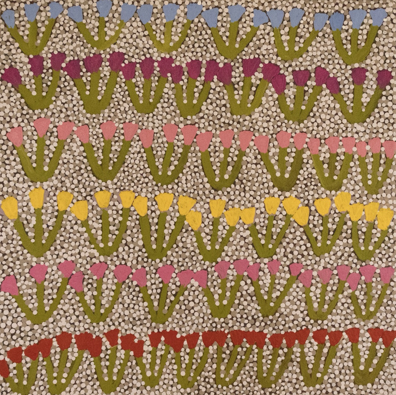 Minnie Ngwarraye Morton - Artna Alpeyt (Bush Flowers) - Painting - Minnie Ngwarraye Morton