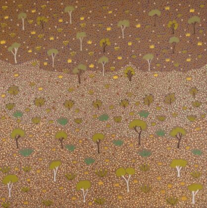 Lacardia Pula Morton - Artna Alpeyt (Bush Flowers) - Painting - Lacardia Pula Morton