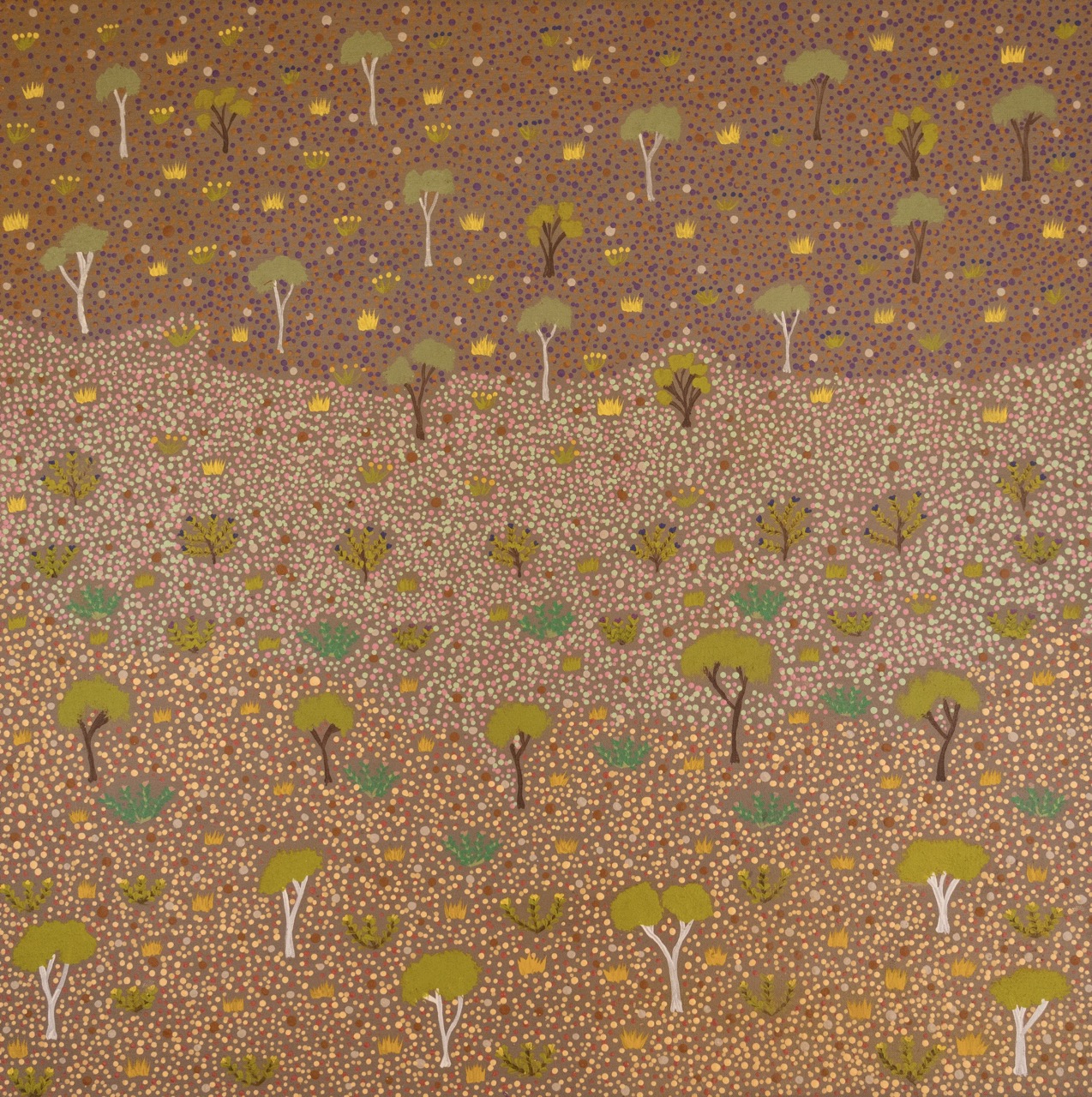 Lacardia Pula Morton - Artna Alpeyt (Bush Flowers) - Painting - Lacardia Pula Morton