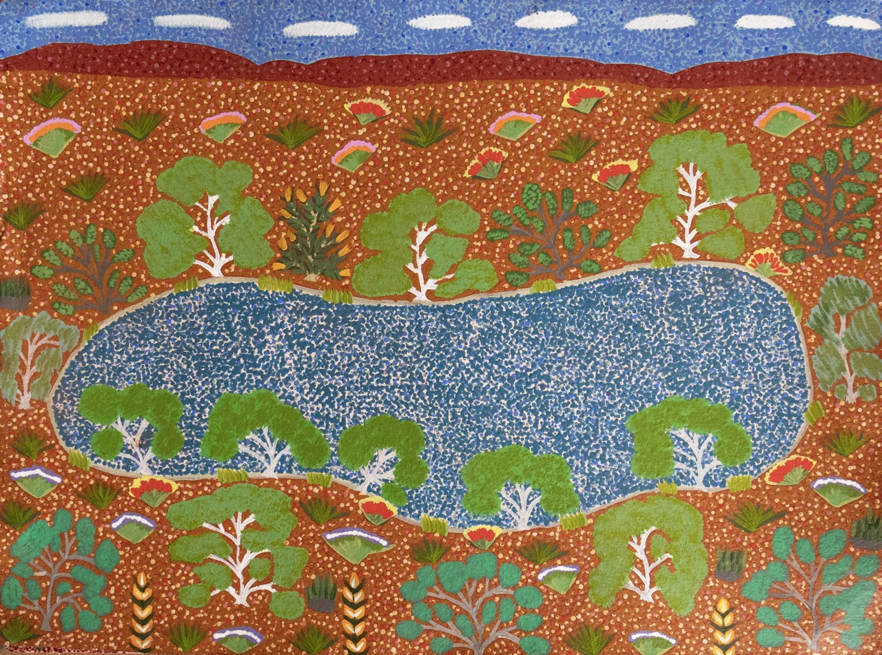 Robina Pitjara Jones - Atyenh Amper (My Country) - Works On Paper - Robina Pitjara Jones