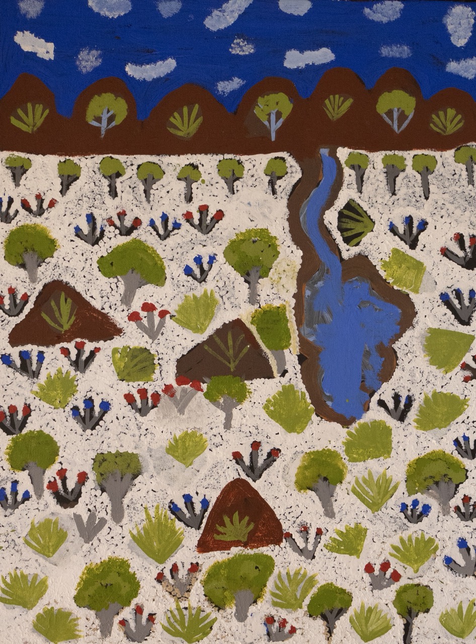 Susan Ngwarraye Philomac - Spring Creek - Painting - Susan  Ngwarraye Philomac