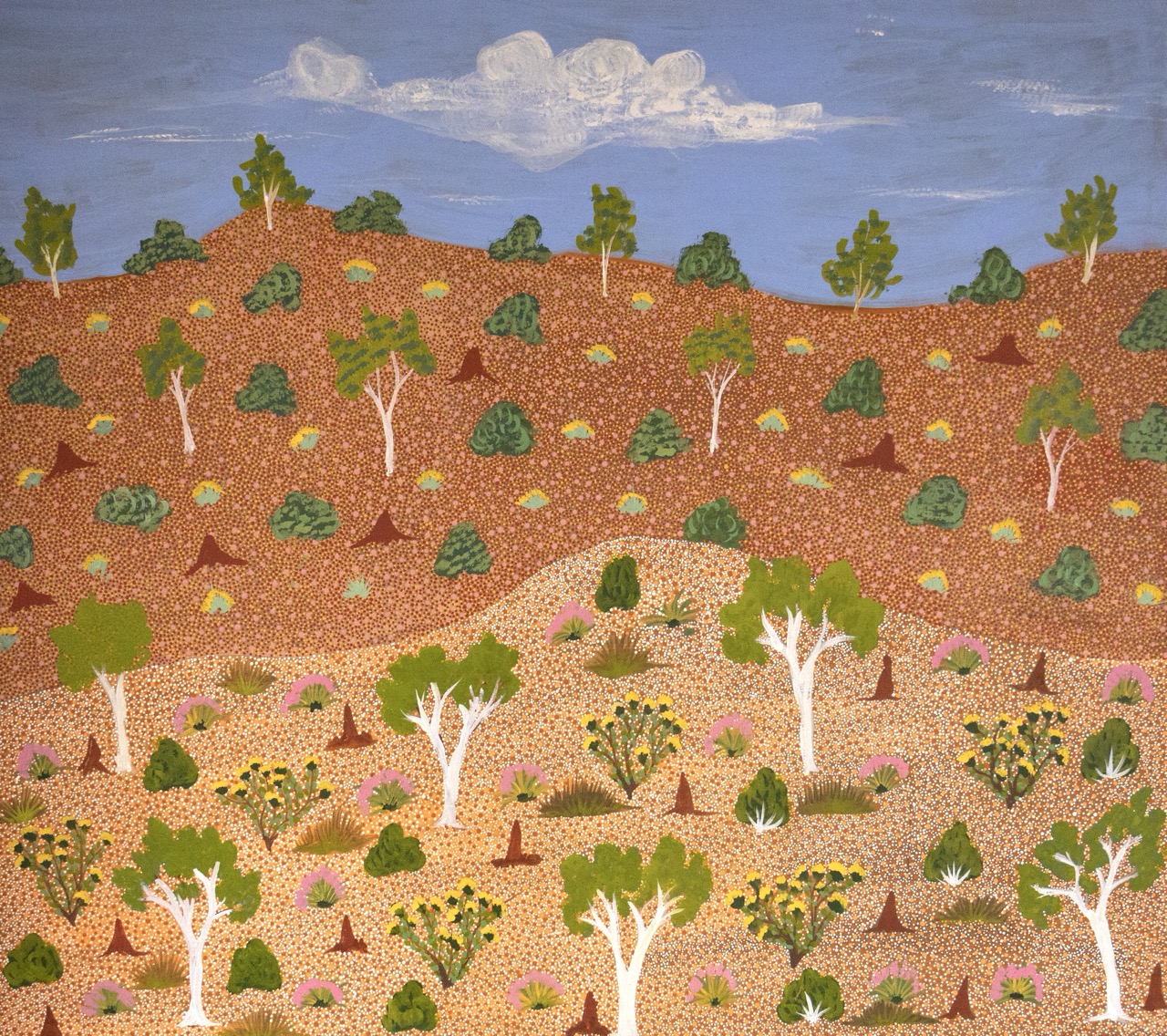 Alec Pula Lewis - Atyenh Amer Areyel Amper (My View of Country) - Painting - Alec  Pula Lewis