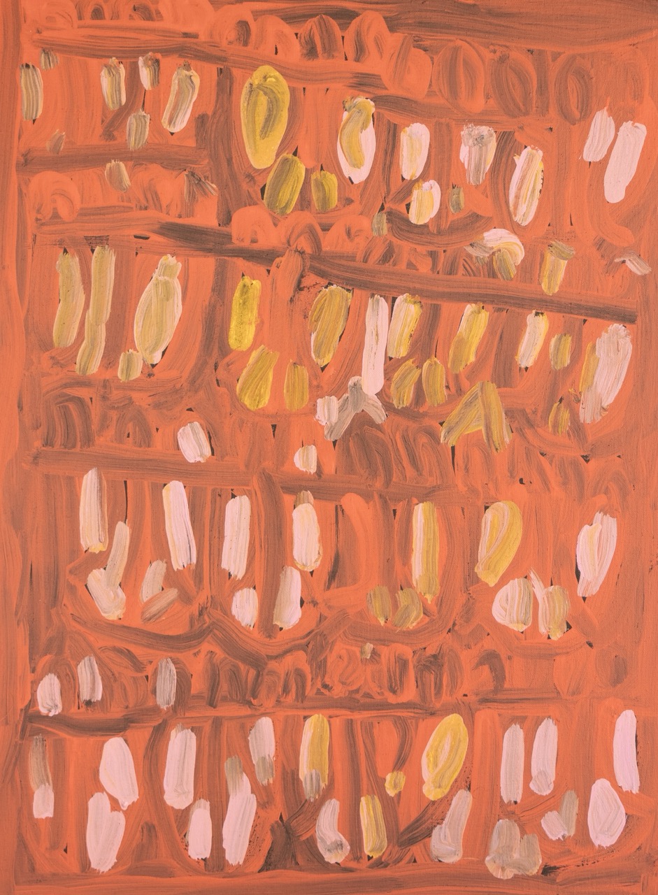 Maisie Petyarre Bundey - Anhelengkw (Emu) Dreaming - Painting - Maisie Petyarre  Bundey