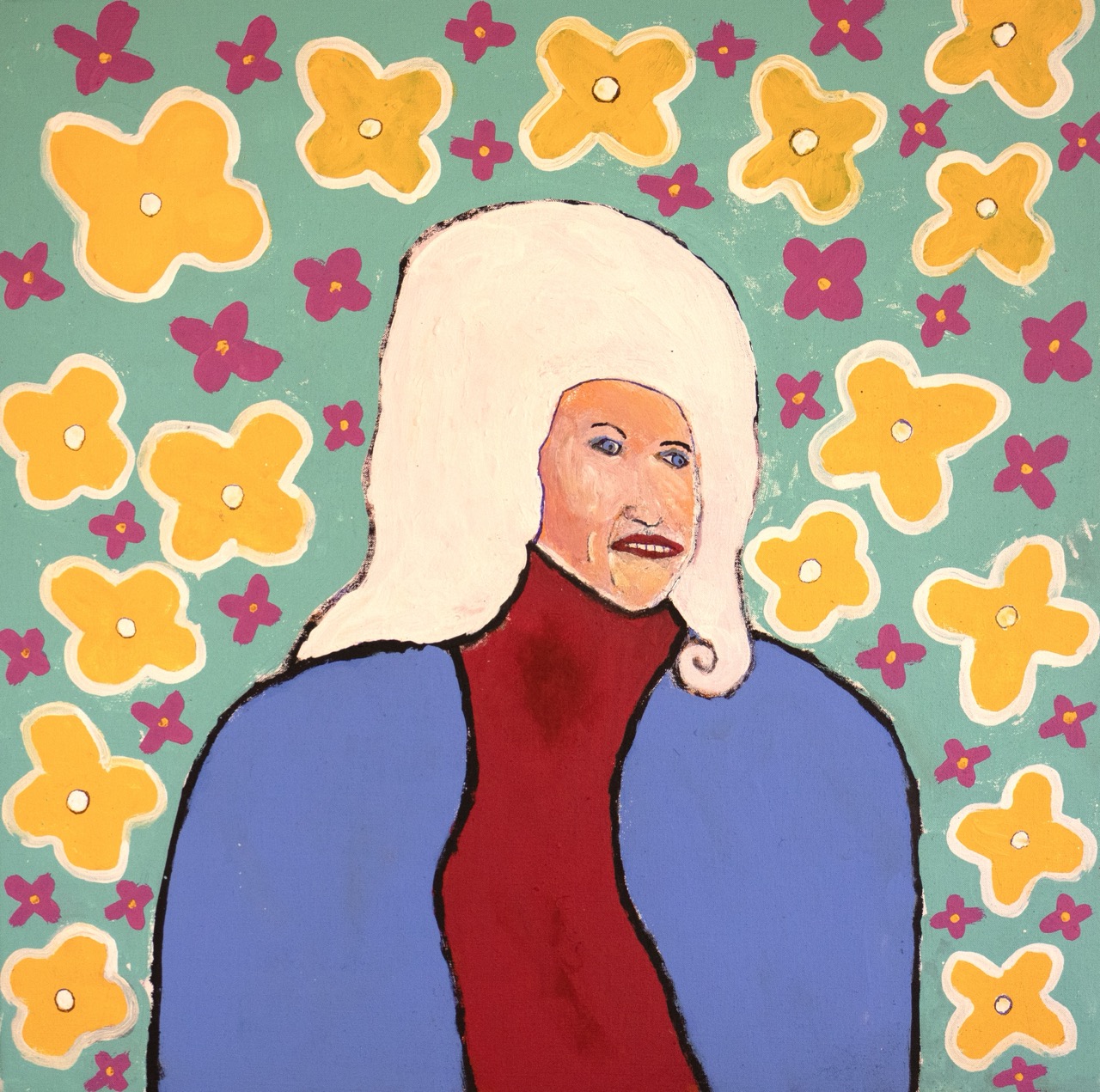 Kelvin Kemarre Ladd - Dolly and the Yellow Roses - Painting - Kelvin Kemarre Ladd