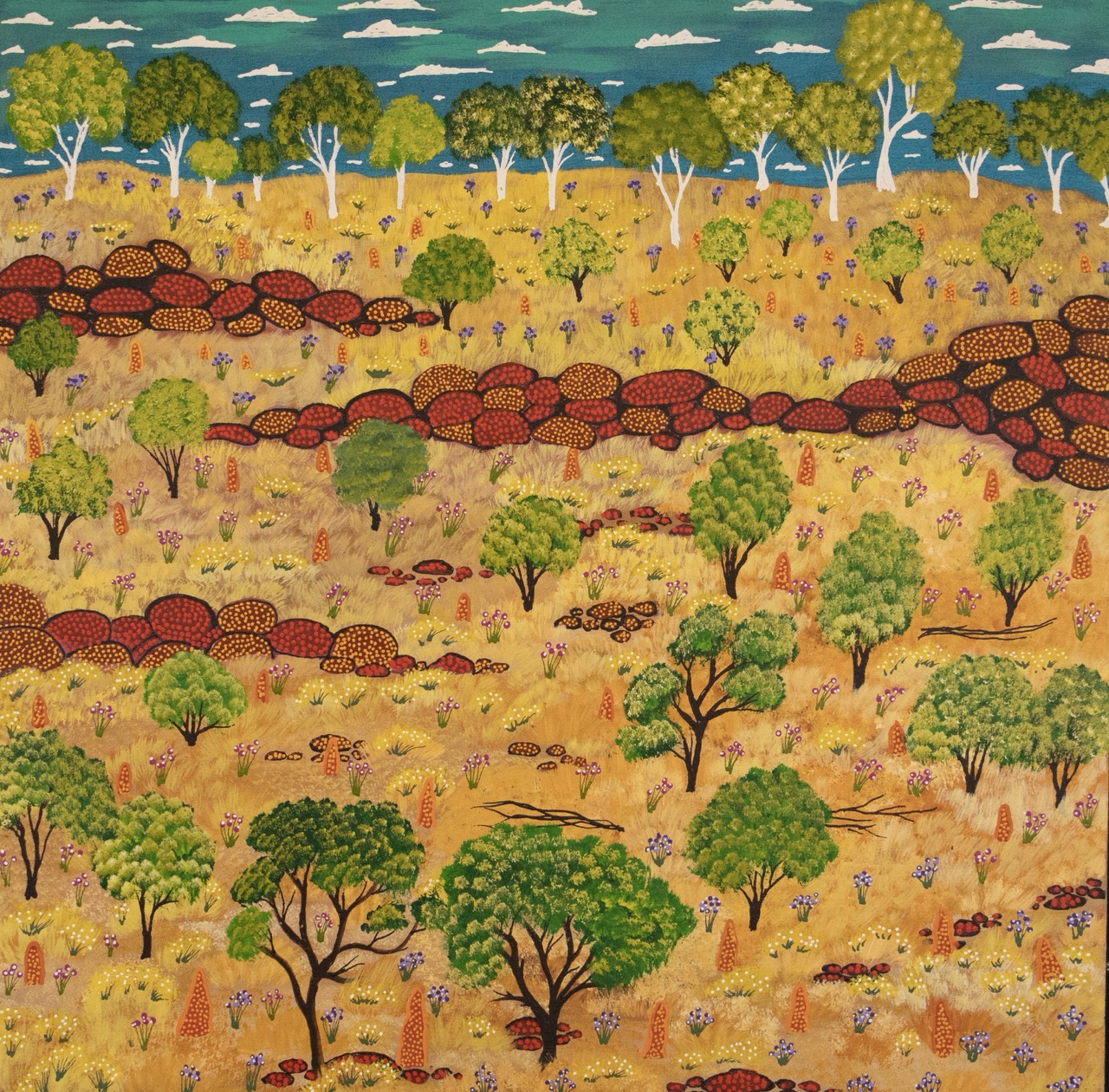 Selina Pula Teece - My Fathers Country - Painting - Selina Pula Teece