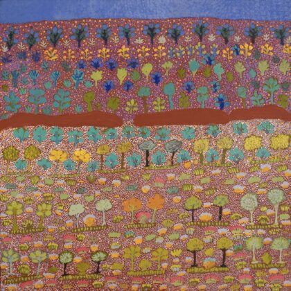 Rosie Kemarre Morton - Atyenh Aknyey Amper (My Father's Country) and Bush Medicine - Painting - Rosie Kemarre Morton