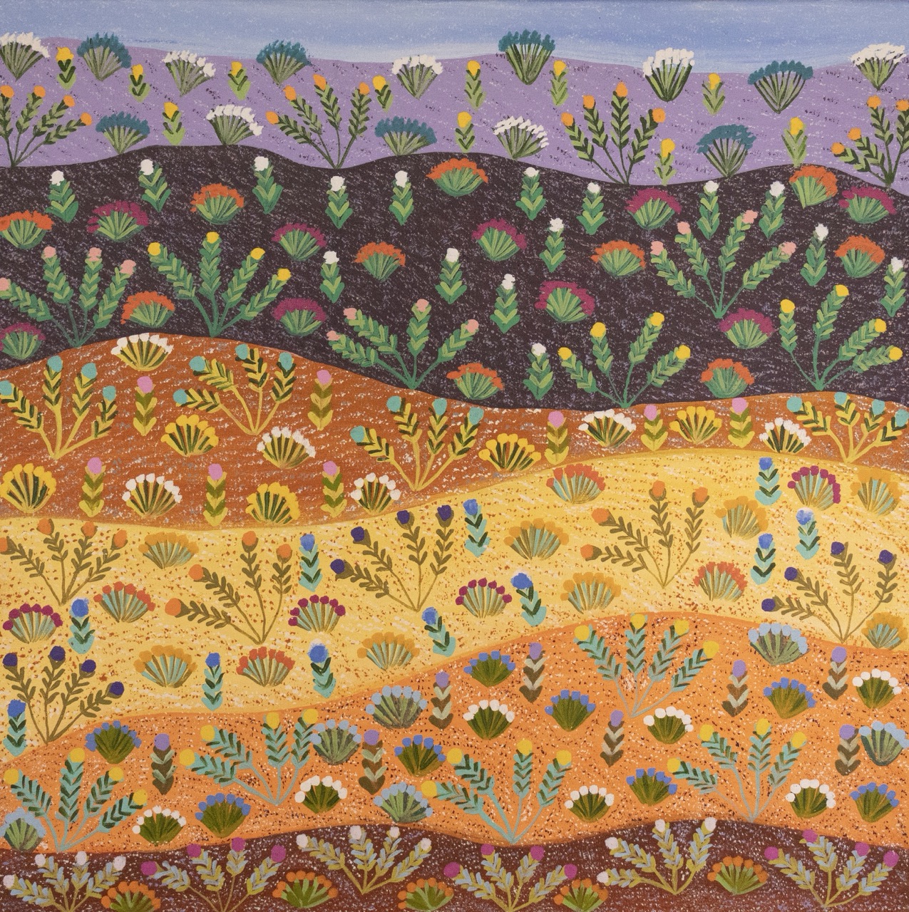 Michelle Pula Holmes - Kwenkart (Mulga Fuchsia) - Painting - Michelle Pula Holmes
