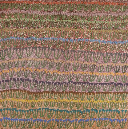 Minnie Ngwarraye Morton - Artna Alpeyt (Bush Flowers) - Painting - Minnie Ngwarraye Morton