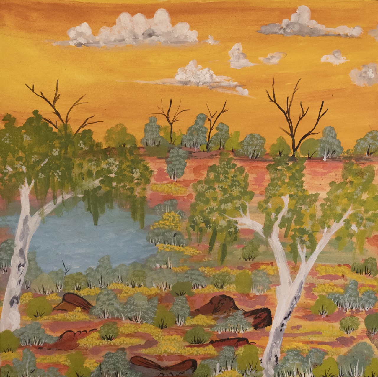 Elizabeth Ngwarraye Bonney - Penh Artna Rwa (After Bushfire) - Painting - Elizabeth Ngwarraye  Bonney