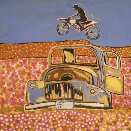 Kelvin Kemarre Ladd - Desert Daredevils - Painting - Kelvin Kemarre Ladd