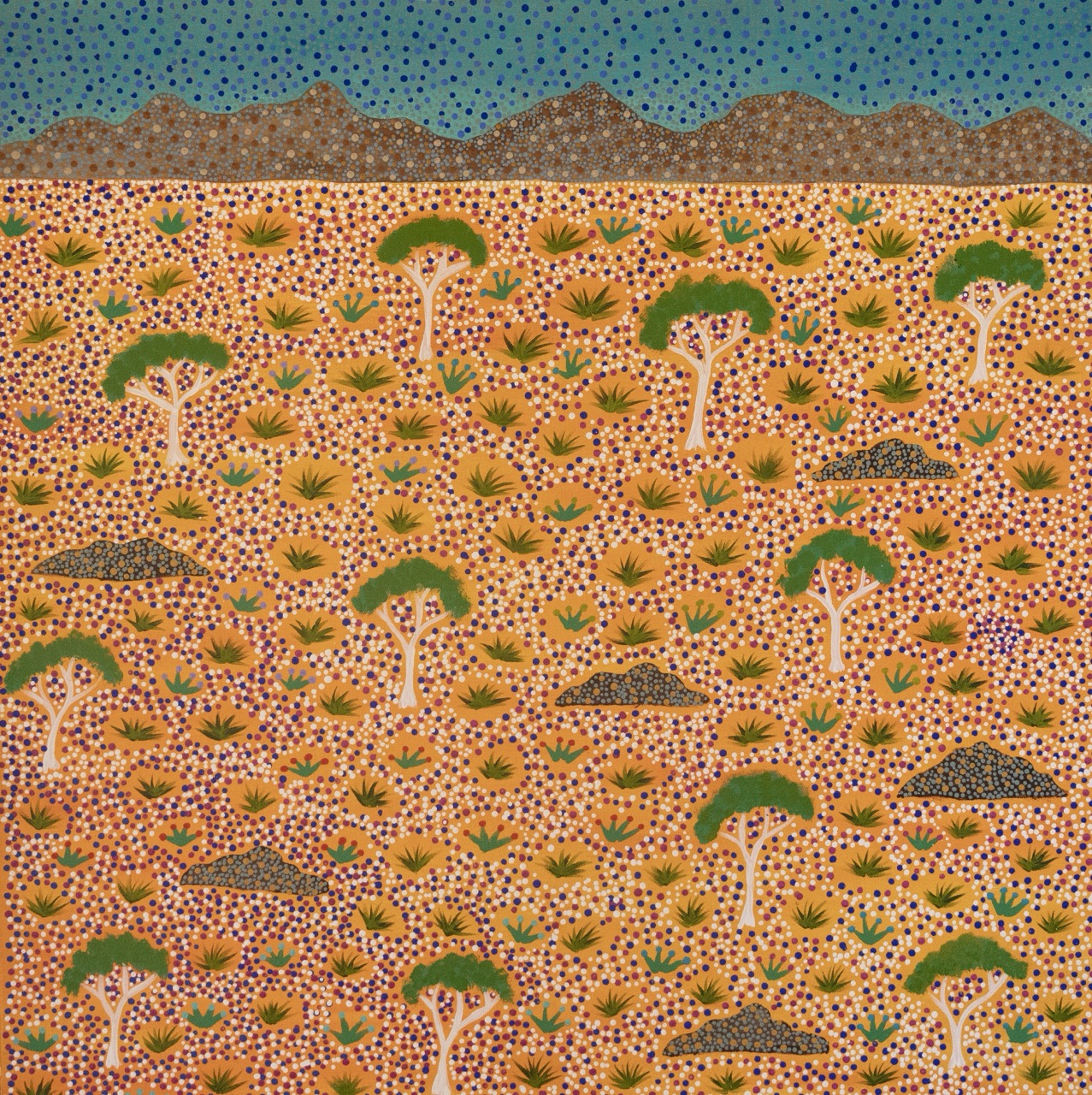 Teleisha Pula Ross - Atyenh Amer Areyel Amper (My View of Country) - Painting - Teleisha Pula Ross